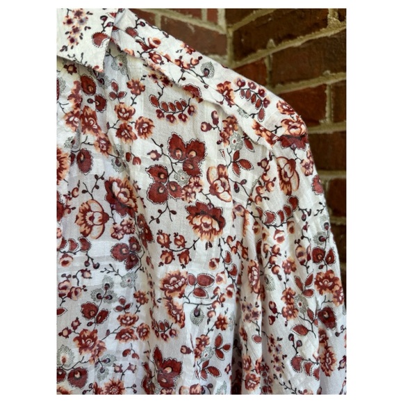 NWOT Anthropologie Smocked Buttondown Blouse  Size Small - Picture 10 of 16